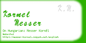 kornel messer business card